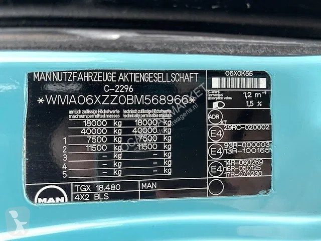 جرار MAN TGX Euro 5 Retarder 2-Tanks