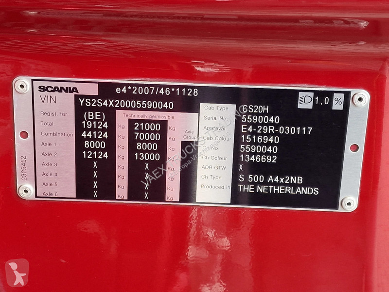 جرار Scania S500 NGS Highline 4x2 - Retarder -...