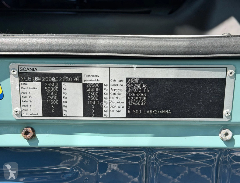 Cabeza tractora Scania R500 V8 EURO 5 RETARDER...