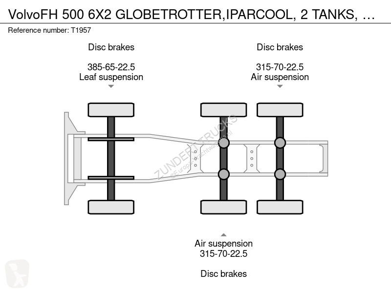 Cabeza tractora Volvo 500 6X2...