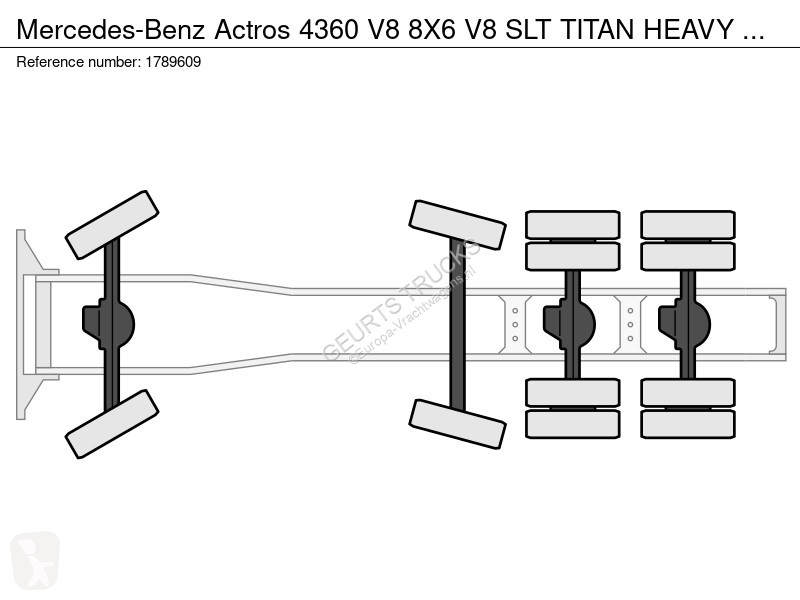 Traktor Mercedes 4360 V8 8X6 V8 SLT TITAN HEAVY...