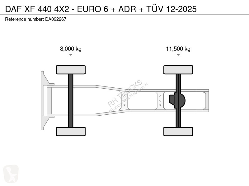 Trekker DAF 440 4X2 - EURO 6 + ADR + TÜV 12-2025