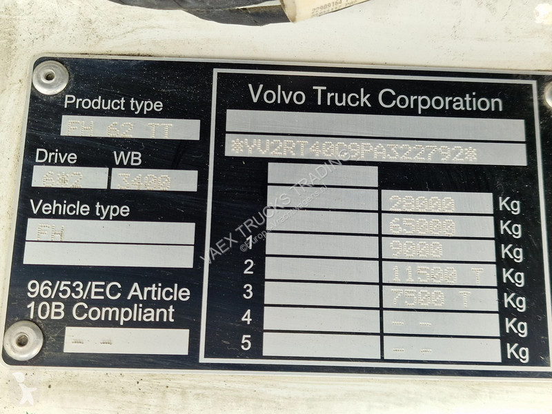 جرار Volvo 13500 Globetrotter XL 6x2 - Retarder...