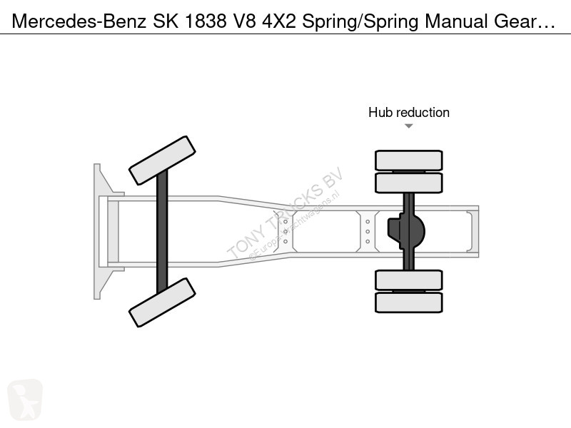 جرار Mercedes 1838 V8 4X2 Spring/Spring Manual...