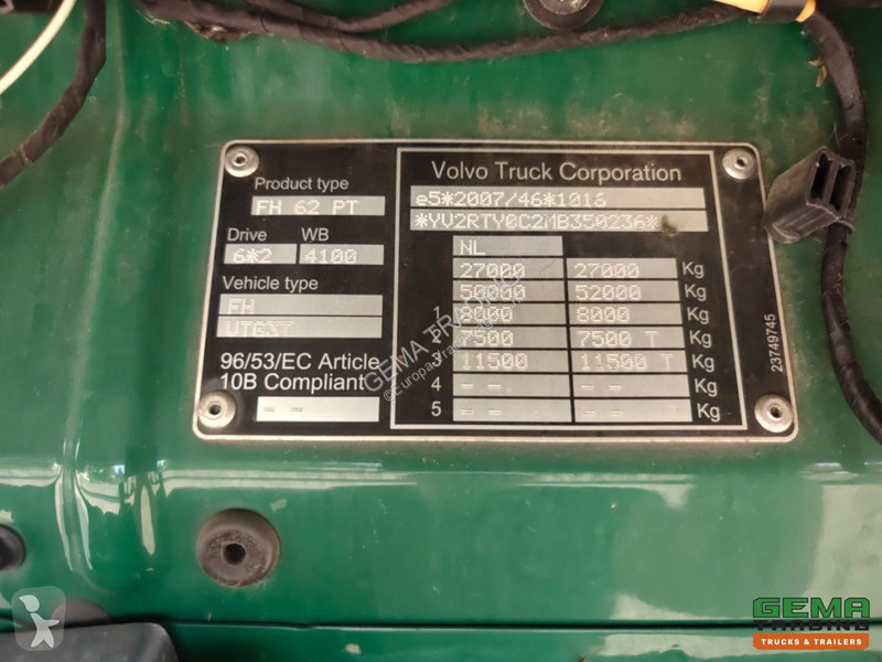 Cap tractor Volvo 460 6x2/4 GlobeTrotter Euro...