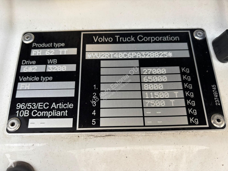 Traktor Volvo 500 6x2 GLOBE XL / RETARDER /...