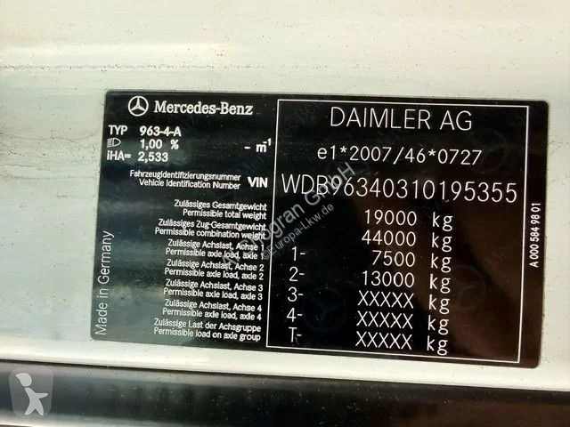 Nyergesvontató Mercedes 1845 StreamSpace / Euro 6