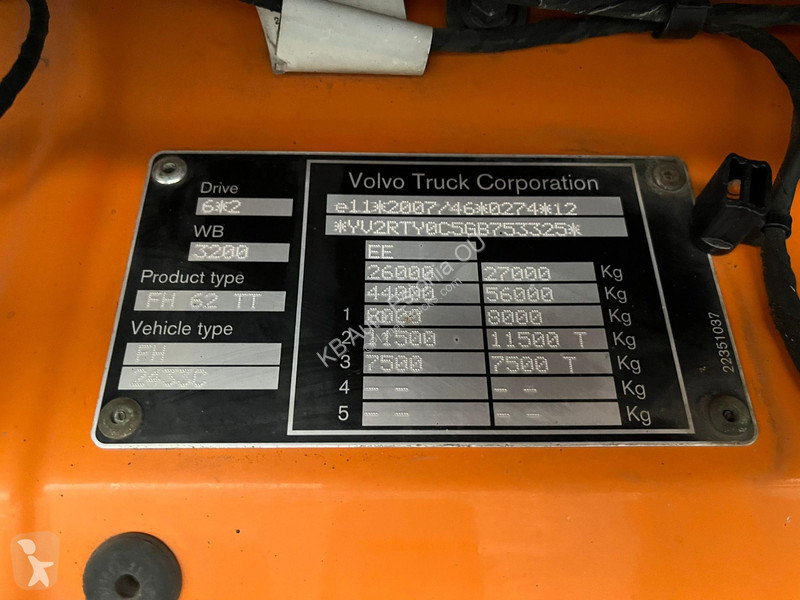 Tahač Volvo FH  6x2 HYDRAULICS