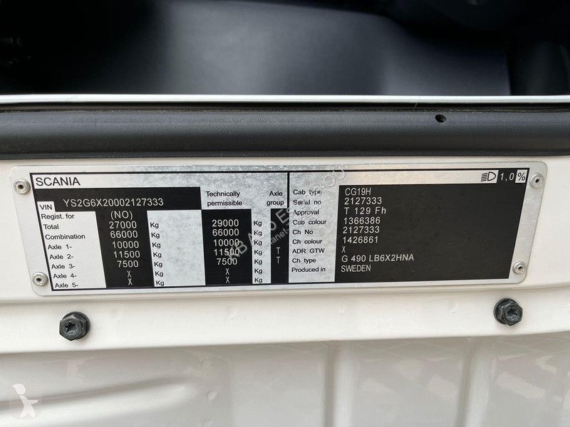 Traktor Scania 490 6x2 HMF 5020 K6 + JIB /...