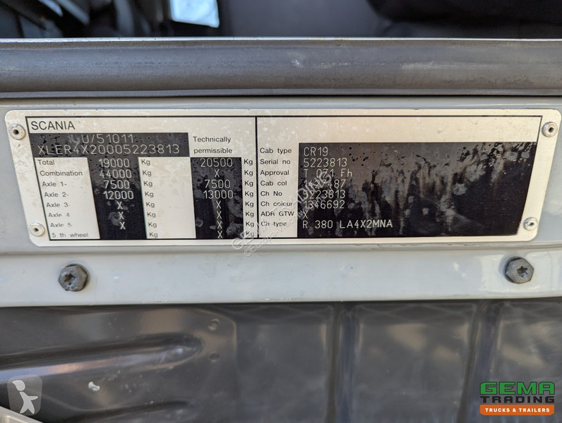 Tracteur Scania R380 4x2 Sleeper Cab CR19 Euro4...