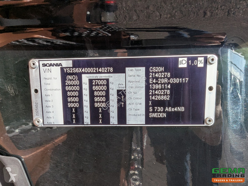 Traktor Scania S730 6x4 Topline Euro6 - V8 -...