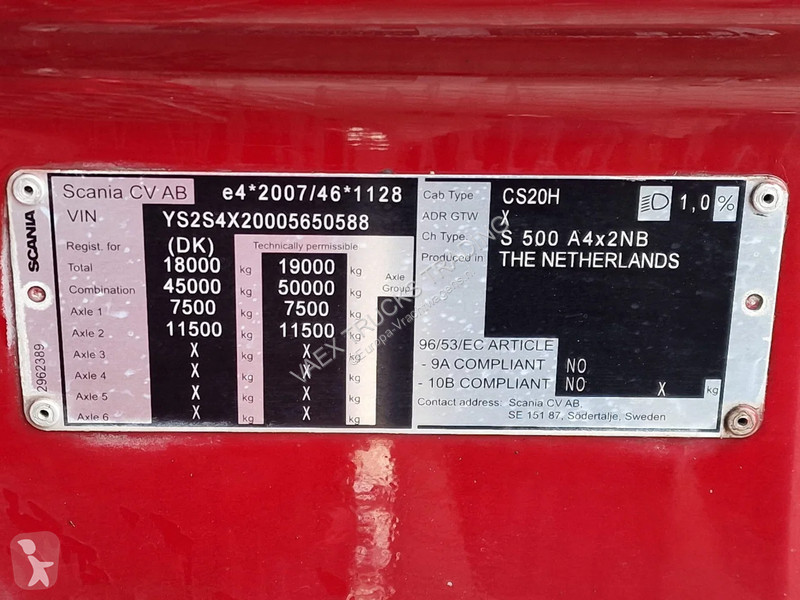 جرار Scania S500 NS Highline 4x2 - Retarder -...