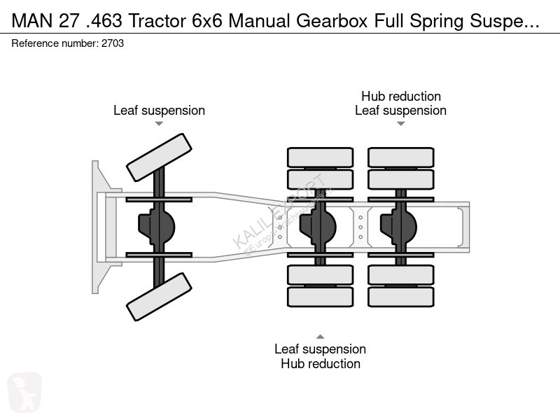جرار MAN 27 .463 Tractor 6x6 Manual Gearbox ull...