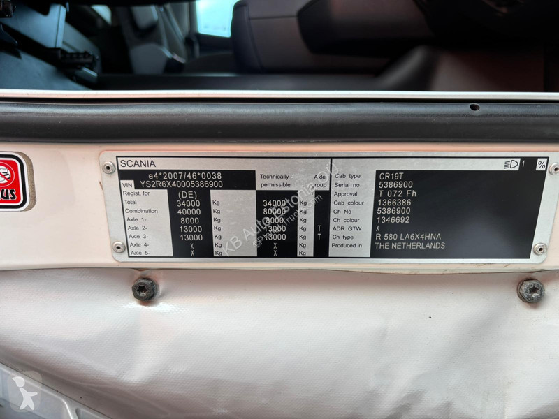 Trattore Stradale Scania R 580 6x4 EU SAES...
