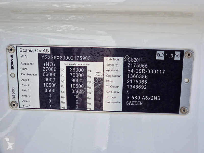 جرار Scania S580 V8 NGS Highline 6x2 - BUFF...