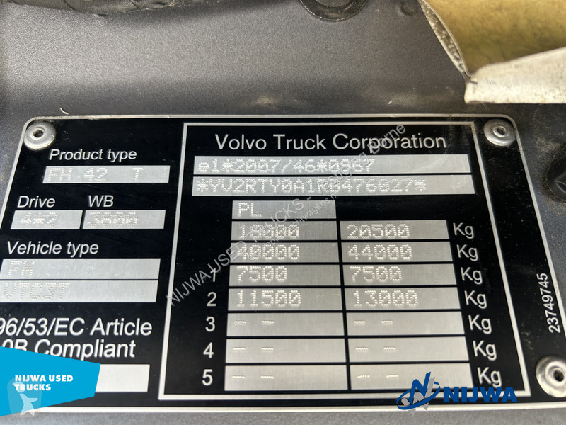 جرار Volvo FH 460 TC 4x2 VDS + Suitable for ADR