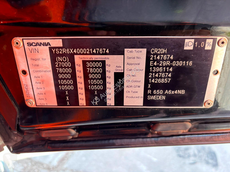 Traktor Scania R 650 6x4 CW 78 ton / RETARDER