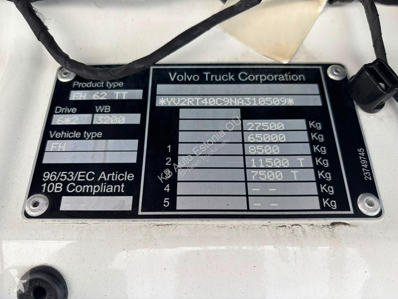 جرار Volvo 500 6x2 GLOBE XL / RETARDER / DOUBLE...