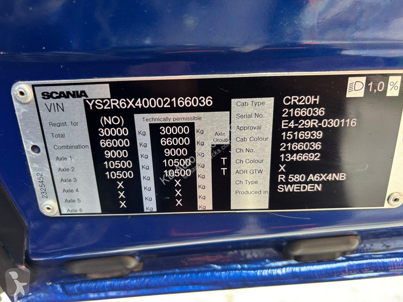 Cabeza tractora Scania 580 6x4 ETADE
