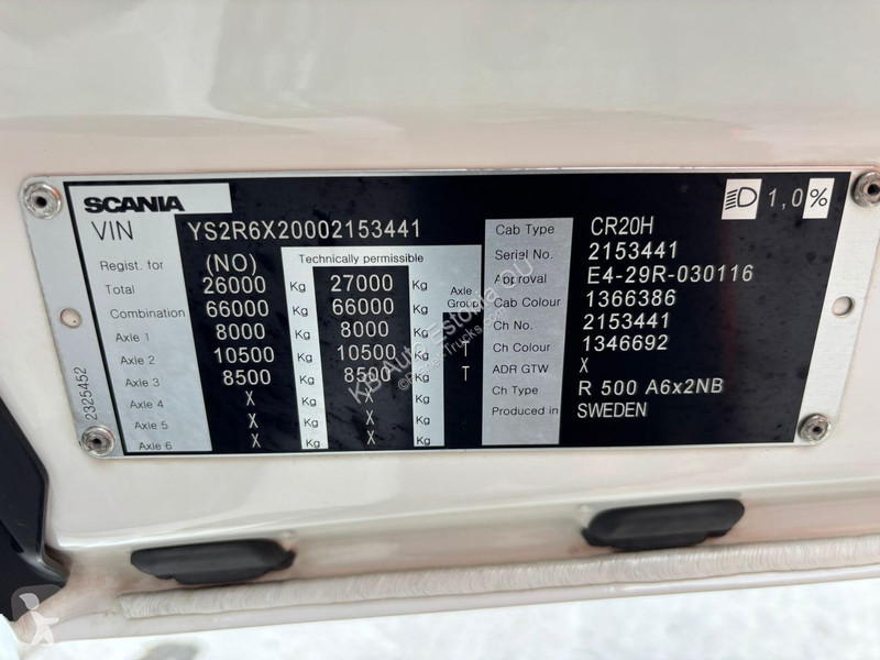 Cabeza tractora Scania R 500 6x2 RETARDER /...