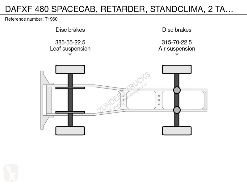 Tahač DAF 480 SPACECAB, RETARDER, STANDCLIMA, 2...
