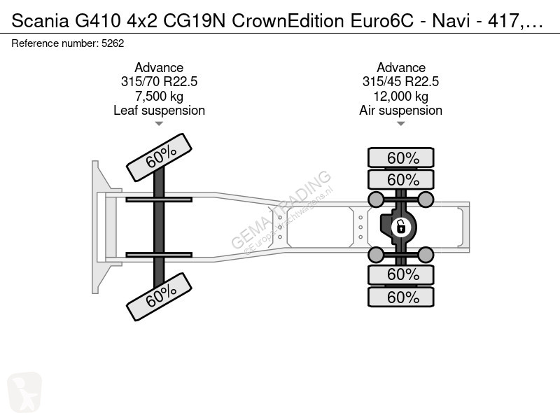 Cap tractor Scania 410 4x2 C19N CrownEdition...
