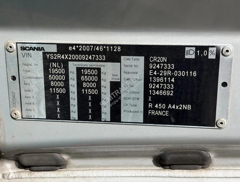 Tractor Scania EURO 6 FULL AIR RETARDER 2x...