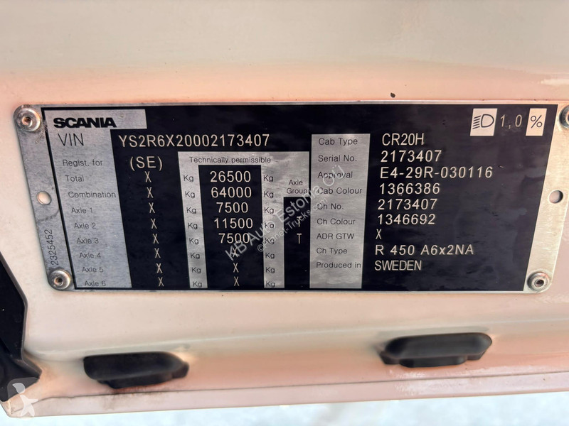 Cabeza tractora Scania R 450 6x2 RETARDER /...