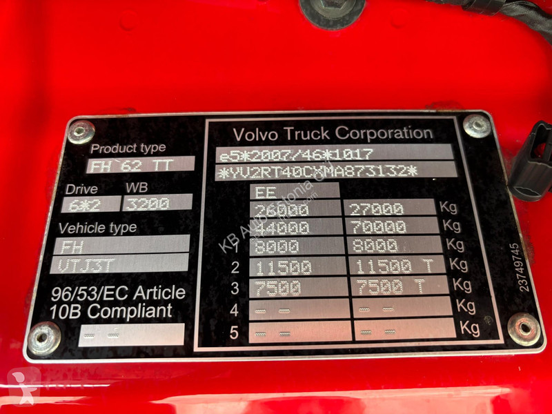 Tahač Volvo 500 6x2 DOUBLE BOGIE