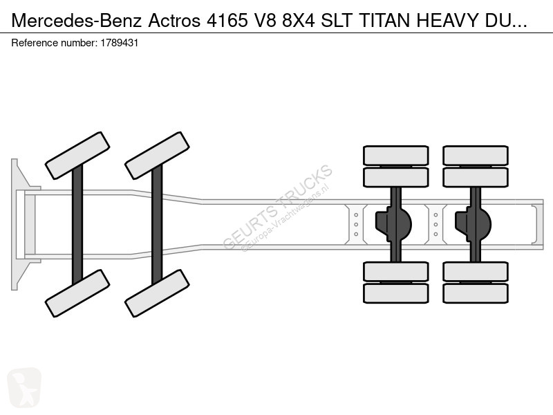 Tractor Mercedes 4165 V8 8X4 SLT TITAN HEAVY...