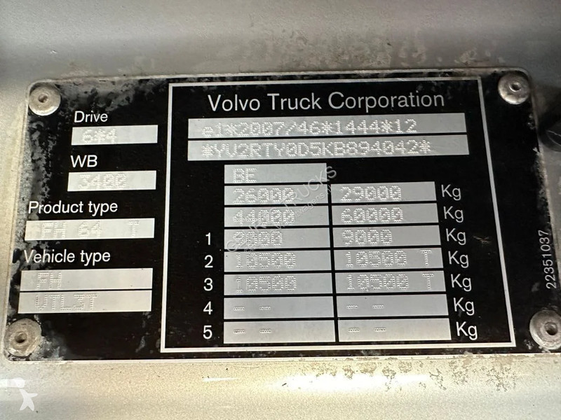Tractor Volvo FH  6X4 TREKKER/TRACTOR/SZM EURO...