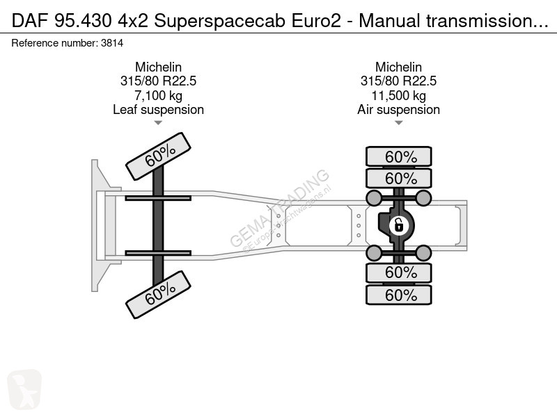 Traktor DAF .430 4x2 Superspacecab Euro2 -...