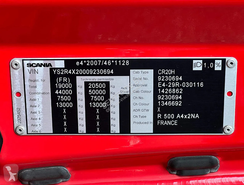 Tracteur Scania R500 NGS 739.000 KM RETARDER 2X...