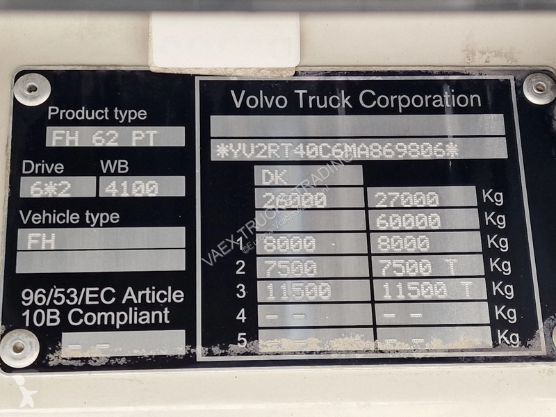 جرار Volvo 13500 6x2/4 Low roof - MA chassis -...