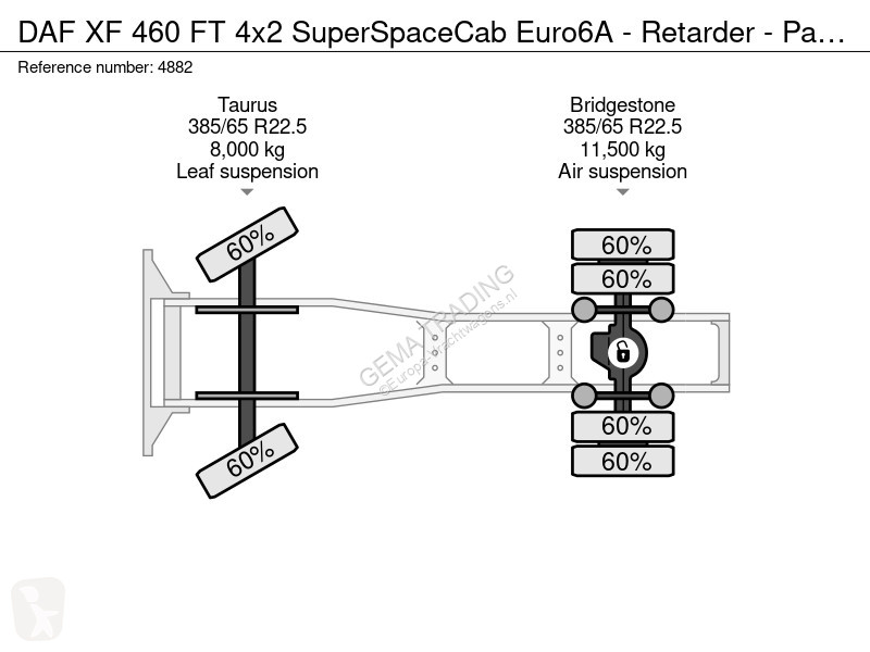 جرار DAF FT 4x2 SuperSpaceCab Euro6A - Retarder...