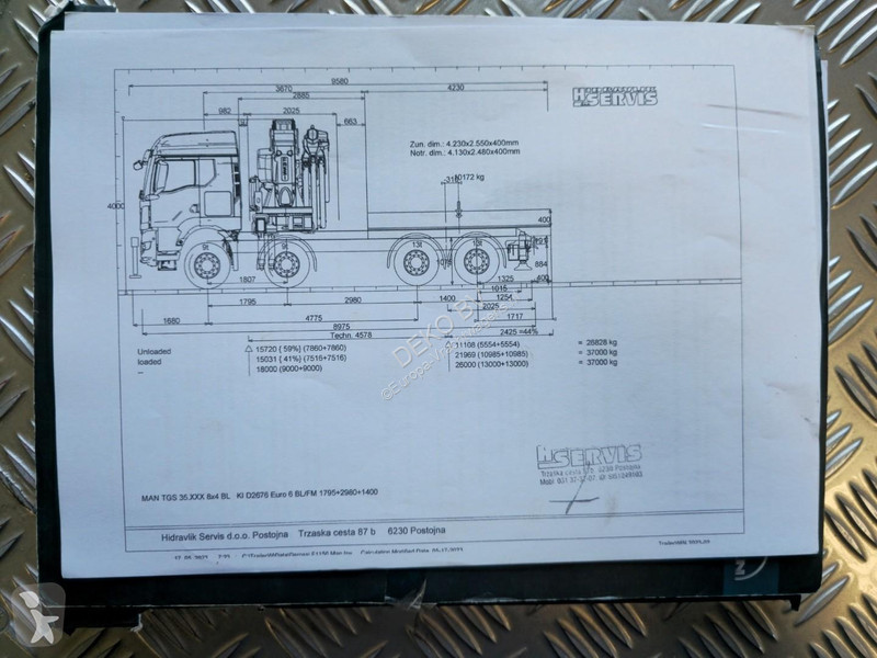 Trattore Stradale MAN 37/510 8x4 FASSI 115tm...
