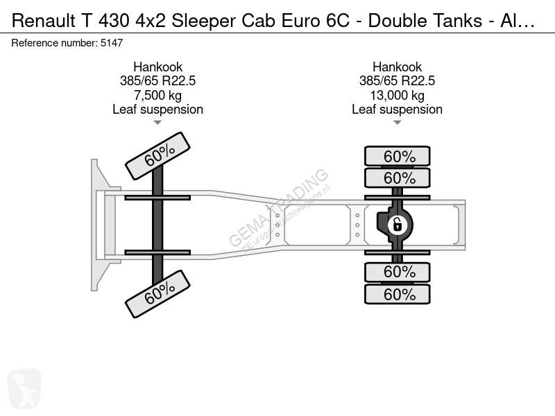 جرار Renault T 430 4x2 Sleeper Cab Euro 6C -...