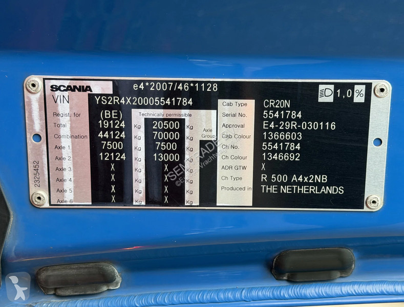 Tahač Scania R500 NGS EURO 6 RETARDER FU AIR...