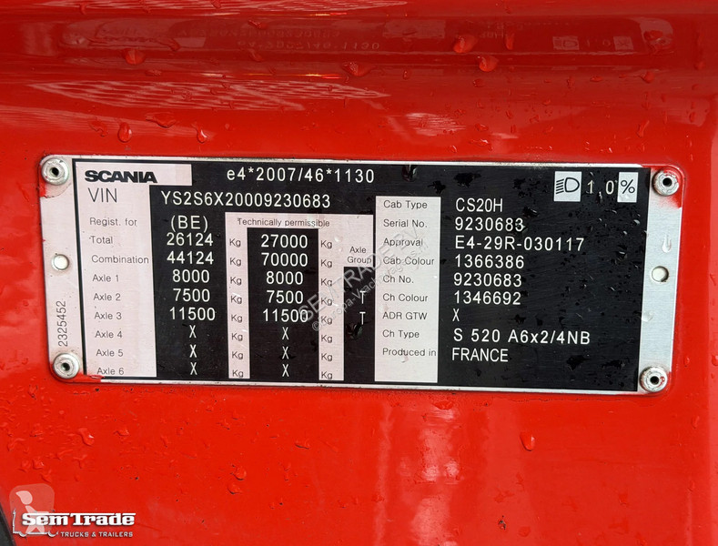 Cap tractor Scania S520 V8 NGS FU OPTIONS...
