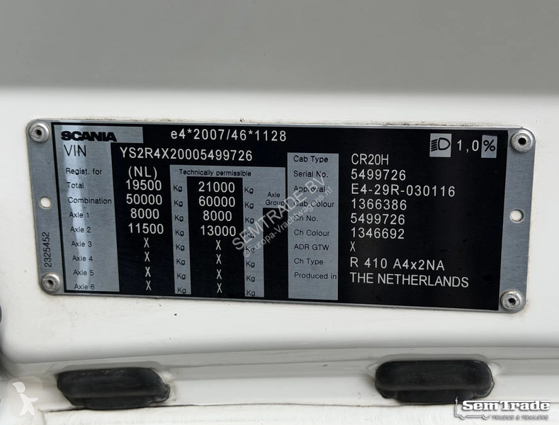 Cap tractor Scania R410 RETARDER SMART TACHO...