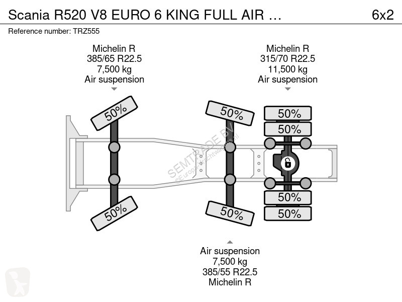 Тягач Scania R520 V8 EURO 6 KING FU AIR...