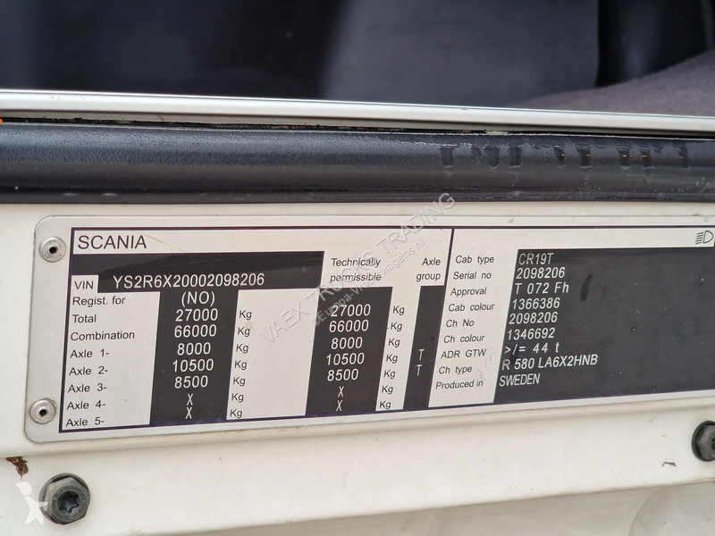Traktor Scania R580 V8 Topline 6x2 - Retarder -...