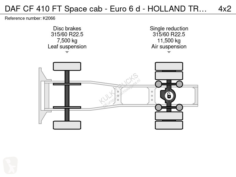 جرار DAF 410 FT Space cab - Euro 6 d - HOLLAND...