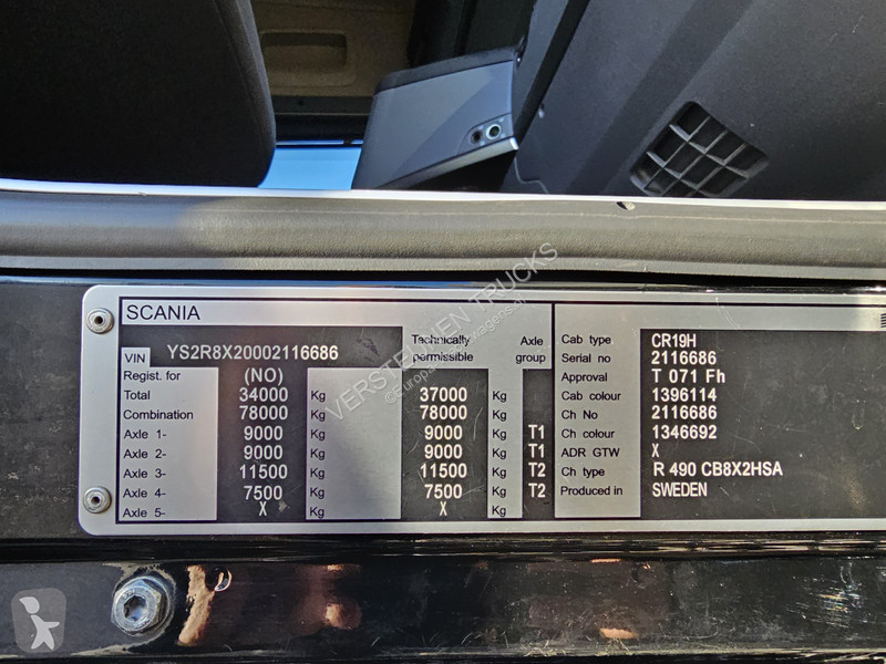 Traktor Scania 490 8x2 / HMF 85 T/M CANE +...