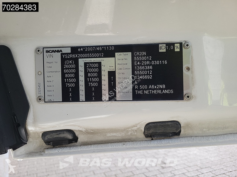 Tahač Scania R500 R 6X2 WB 295! Retarder...