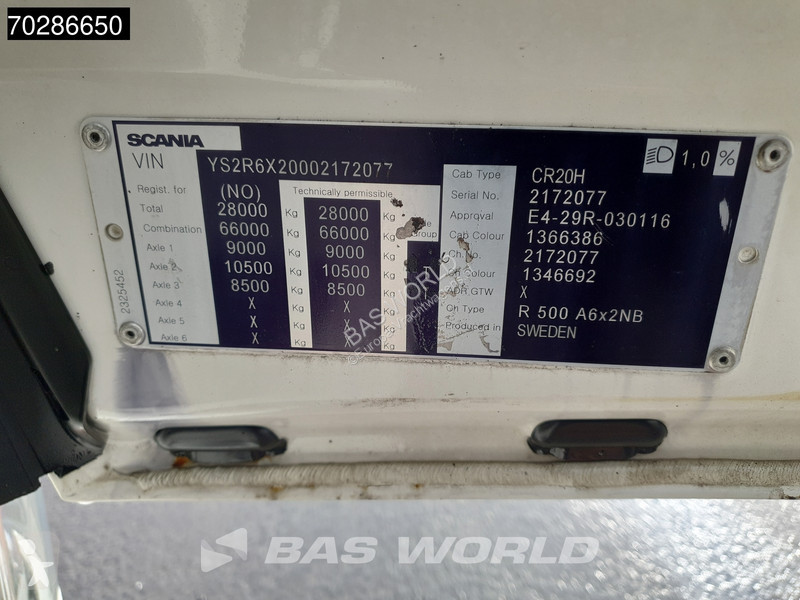 Tractor Scania R500 6X2 Retarder iftachse Euro 6