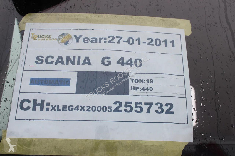 جرار Scania 440 + EURO 5 + pto +RETARDER+ manual