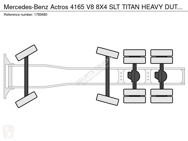 Tractor Mercedes 4165 V8 8X4 SLT TITAN HEAVY...