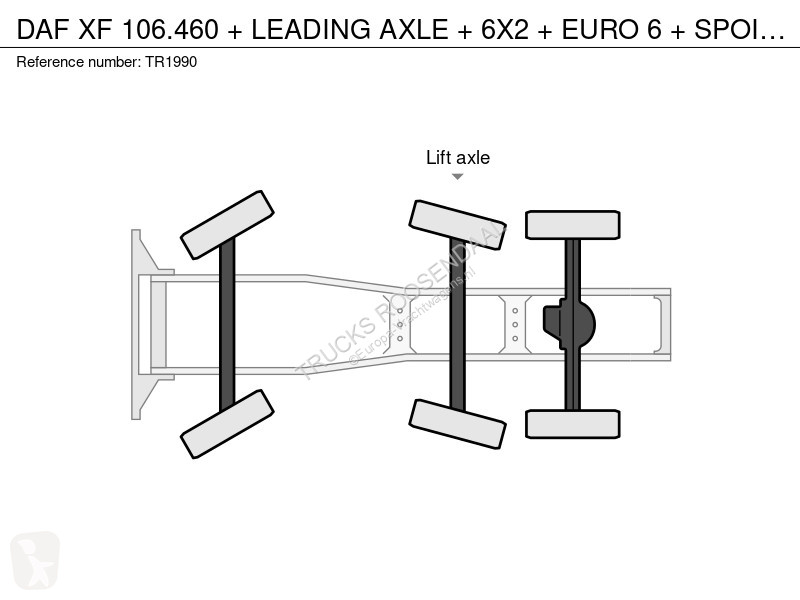 Cabeza tractora DAF 106460 + LEADING AXLE + 6X2...