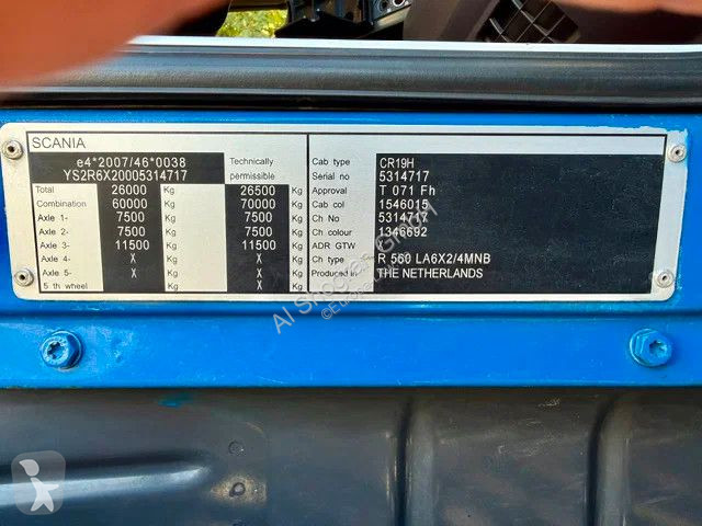 Nyergesvontató Scania R560 V8 / 6x2 / enk +...
